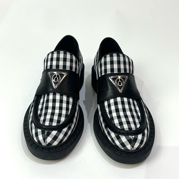 The Wishbone Collection Loafers Shoes Black And White Checker Women Mary Jane’s - Picture 1 of 7
